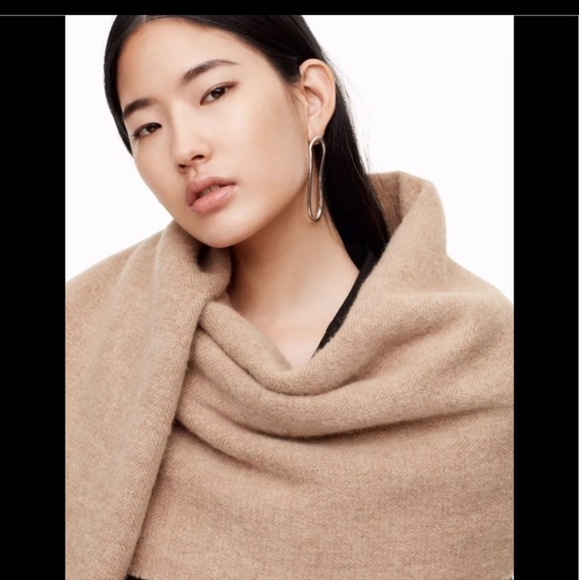Aritzia Babaton Herringbone rectangle wool scarf - Picture 1 of 7